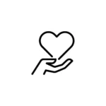 hand heart icon